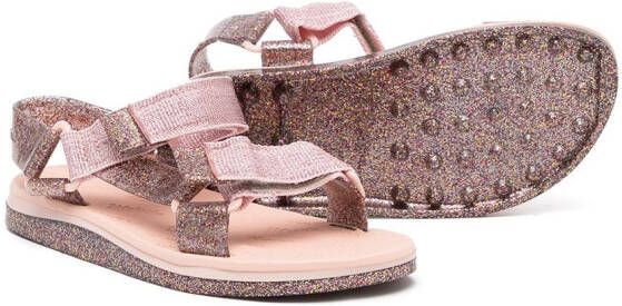 Mini Melissa touch-strap sandals Pink
