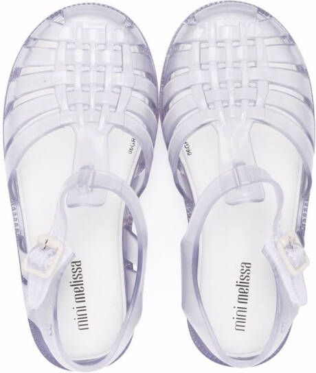 Mini Melissa transparent jelly shoes Blue