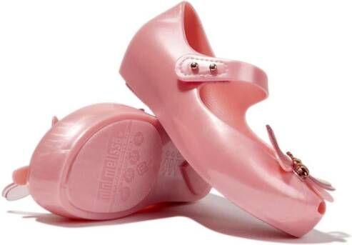 Mini Melissa Ultragirl Bugs appliqué-detail ballerina shoes Pink
