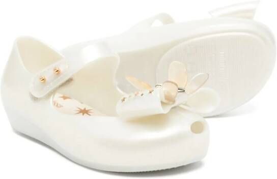 Mini Melissa Ultragirl Star ballerina shoes White