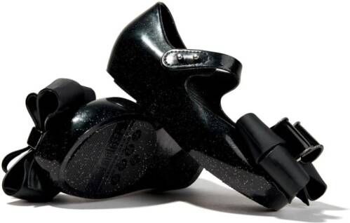 Mini Melissa Ultragirl Sweet bow-detail ballerina shoes Black