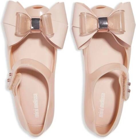 Mini Melissa Ultragirl Sweet bow-detail ballerina shoes Pink