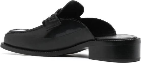 MISBHV Brutalist slip-on leather loafers Black
