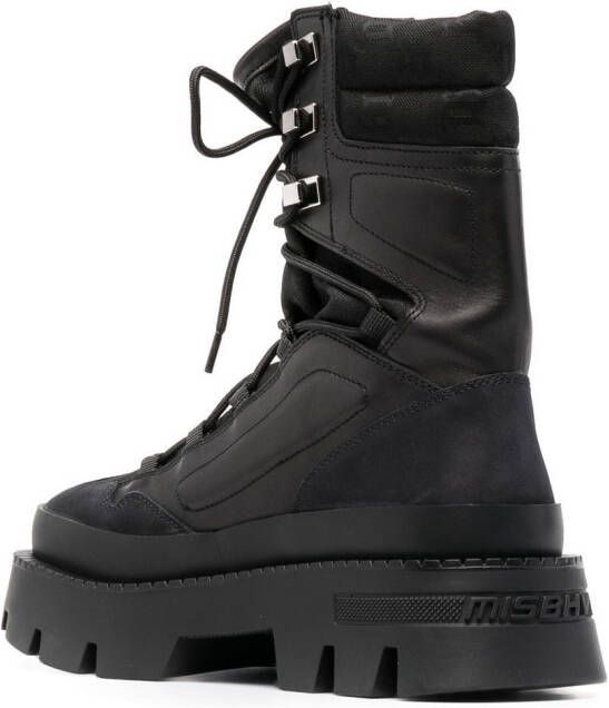 MISBHV chunky-sole lace-up boots Black