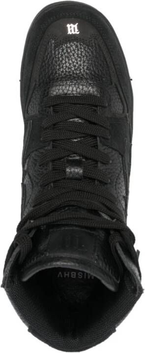 MISBHV panelled high-top leather sneakers Black