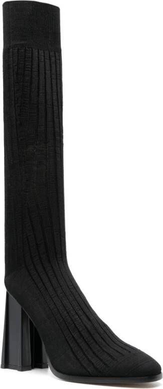 Missoni 115mm sock-style ribbed boots Black