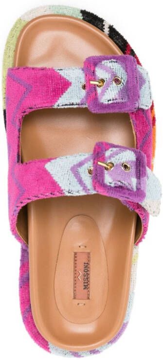 Missoni Clea zigzag-print sandals Pink