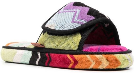 Missoni Home striped touch-strap slippers Pink