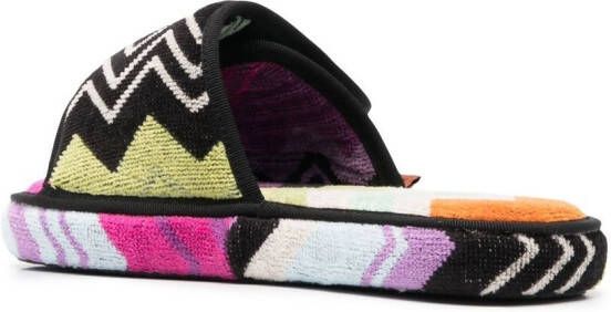 Missoni Home striped touch-strap slippers Pink