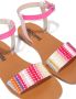 Missoni Kids patterned-knit flat sandals Pink - Thumbnail 2