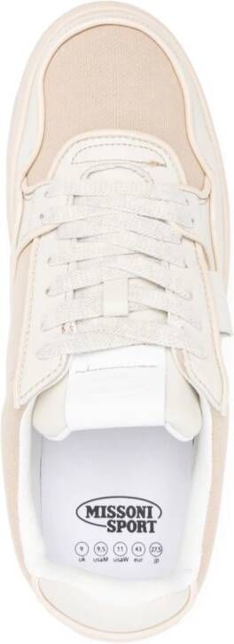 Missoni logo-patch panelled sneakers Neutrals