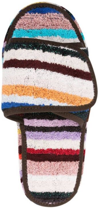 Missoni striped touch-strap slippers White