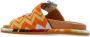 Missoni zigzag-knit buckled sandals Orange - Thumbnail 3