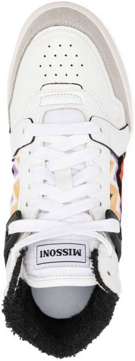 Missoni zigzag panelled high-top sneakers White