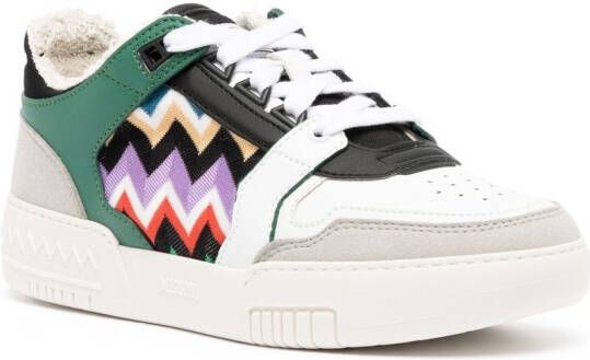 Missoni zigzag panelled low-top sneakers White