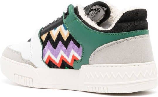 Missoni zigzag panelled low-top sneakers White