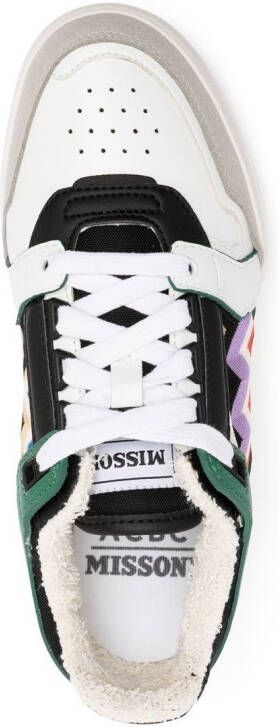 Missoni zigzag panelled low-top sneakers White