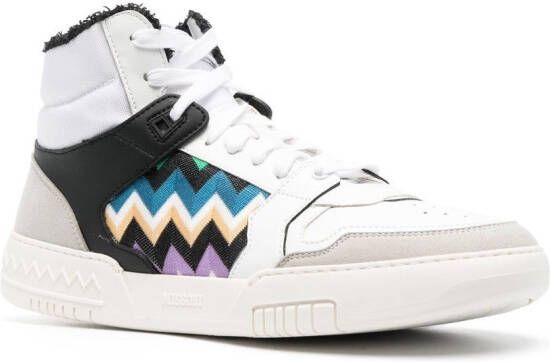 Missoni zigzag-pattern high-top sneakers White