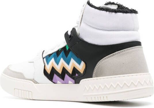 Missoni zigzag-pattern high-top sneakers White