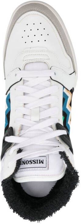 Missoni zigzag-pattern high-top sneakers White