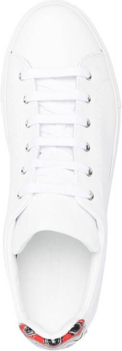 Missoni zigzag-trimmed leather sneakers White