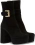 Miu 110mm platform suede boots Black - Thumbnail 1