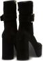 Miu 110mm platform suede boots Black - Thumbnail 2