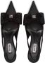 Miu 50mm satin slingback pumps Black - Thumbnail 4