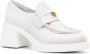 Miu 70mm leather penny loafers White - Thumbnail 2