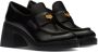 Miu 75mm heel leather penny loafers Black - Thumbnail 2