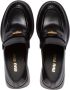 Miu 75mm heel leather penny loafers Black - Thumbnail 4