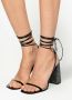 Miu ankle tie-fastening glitter sandals Black - Thumbnail 5