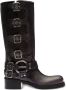 Miu buckle-detail leather boots Black - Thumbnail 3