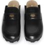 Miu coin-embellished leather penny slippers Black - Thumbnail 3