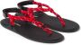 Miu cord-strap leather sandals Red - Thumbnail 2