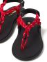 Miu cord-strap leather sandals Red - Thumbnail 4