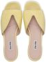 Miu crystal-embellished satin sandals Yellow - Thumbnail 4