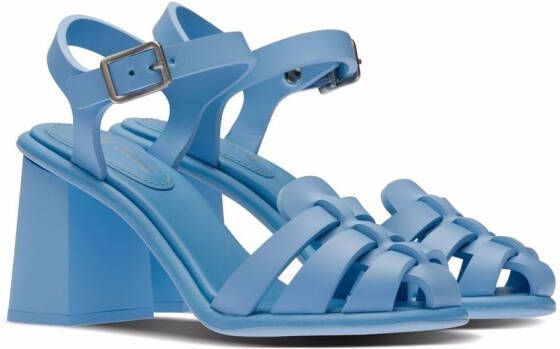 Miu EVA ankle strap 85mm sandals Blue