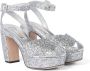 Miu glitter-detailed block-heel sandals Silver - Thumbnail 2