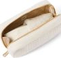 Miu logo-lettering shearling slippers and case set White - Thumbnail 3