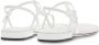 Miu logo-plaque leather flat sandals White - Thumbnail 3