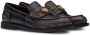 Miu logo-plaque leather loafers Black - Thumbnail 2