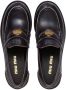 Miu logo-plaque leather loafers Black - Thumbnail 4
