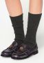Miu logo-plaque leather loafers Black - Thumbnail 5
