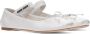 Miu logo-strap ballerina shoes White - Thumbnail 2
