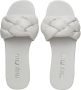 Miu padded quilted flat sandals White - Thumbnail 4