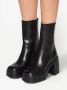 Miu platform leather boots Black - Thumbnail 5