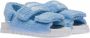Miu terry cloth touch-strap sandals Blue - Thumbnail 2