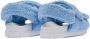 Miu terry cloth touch-strap sandals Blue - Thumbnail 3
