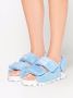 Miu terry cloth touch-strap sandals Blue - Thumbnail 5
